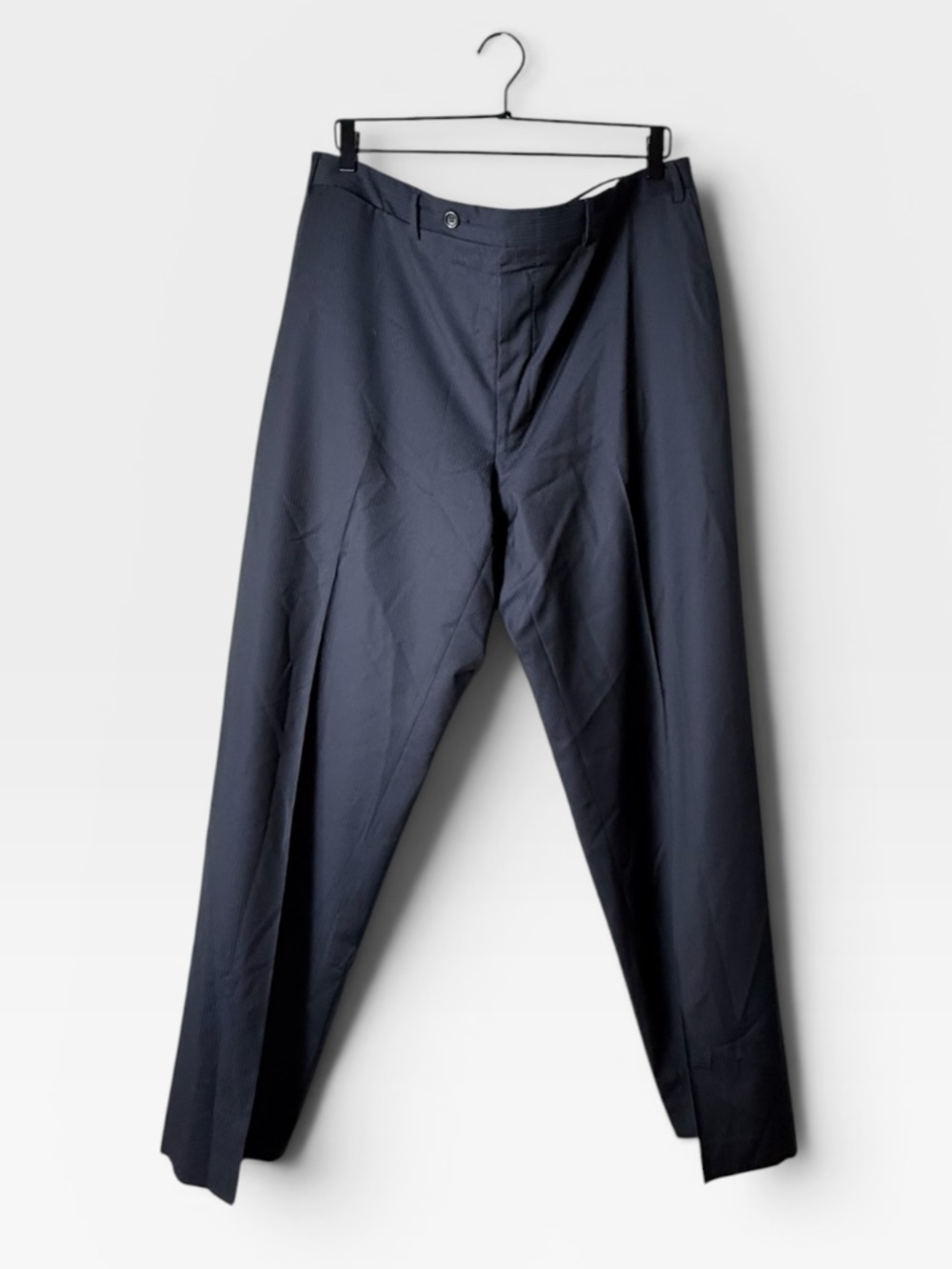 Canali Men's Pants Size 40 Navy Blue Pinstriped Dress Slacks (C)